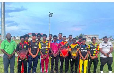 The Guyana team for the 2024 Cricket West Indies Rising Stars U-17 tournament in Trinidad