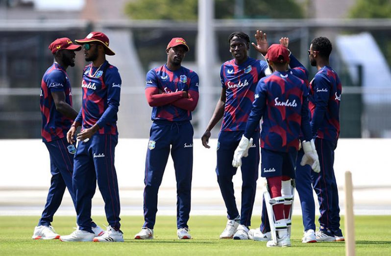 West Indies players at the Emirates Old Trafford during a recent practice match ahead of their series against England.
