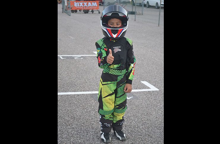 Justin Ten Pow was a top performer for Guyana in the Mirco Max Rotax class.