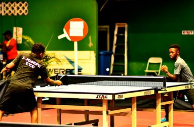 Caribbean Region Table Tennis Federation Mini and Pre-Cadet Championship got underway yesterday at the Cliff Anderson Sports Hall (CASH) and will continue into the weekend (Adrian Narine Photo)