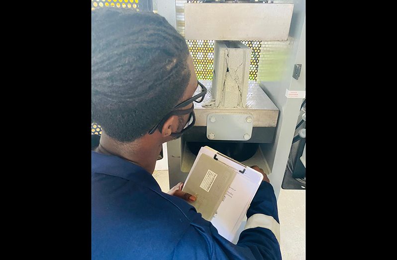 A laboratory technician conducting testing