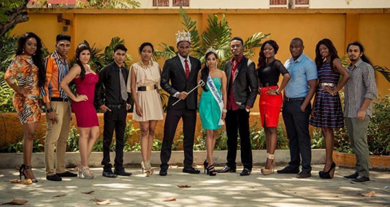 This year’s contestants pose with Mr and Mrs Texila University (center)