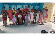 The children of the New Testament Church of God Sunday School Department at their annual Christmas party at Richmond Hill, Leguan, Essequibo River