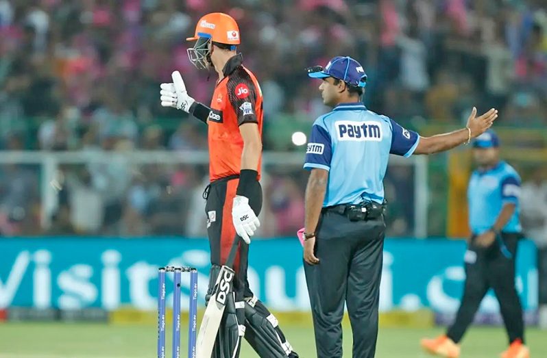 The third umpire has no role during the review, with measurements worked out by an automated system  •  (BCCI photo)