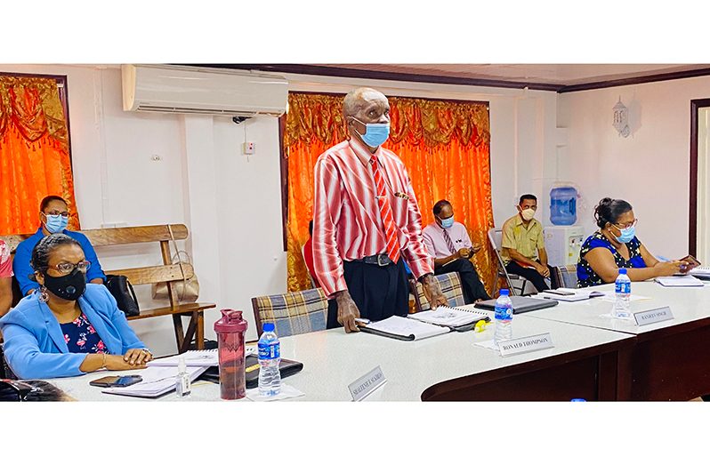 PPP/C Councillor, Ronald Thompson during  the RDC meeting