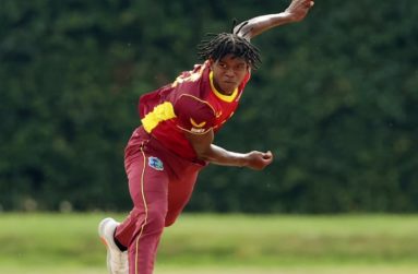 Guyana’s right-arm fast bowler Isaiah Thorne