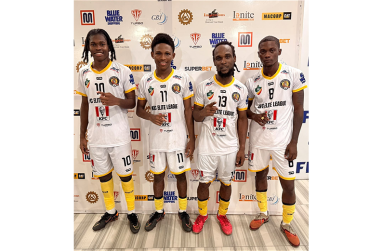 Western Tigers goal scorers Jamal Fraser, (13th) Hakeem Legall (38th) Michael Oie (72nd) and Rondel Peters, (87th)