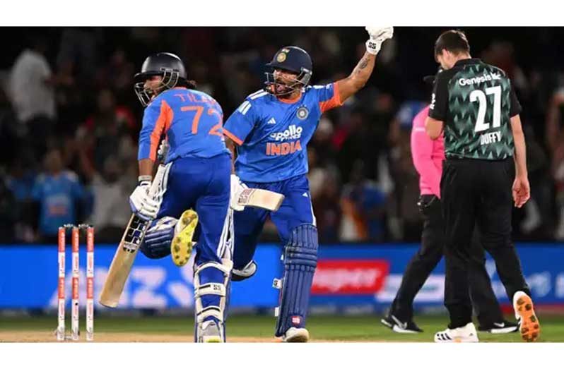 Tilak Varma and Nitish Reddy shared an unbeaten 69-run stand © Getty