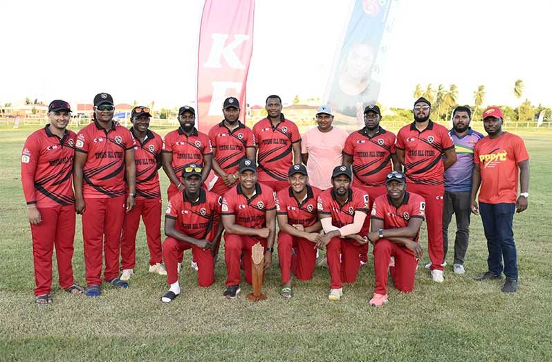 The Georgetown/East Coast Demerara champions, Titans All-Stars, along with officials and representatives of sponsors
