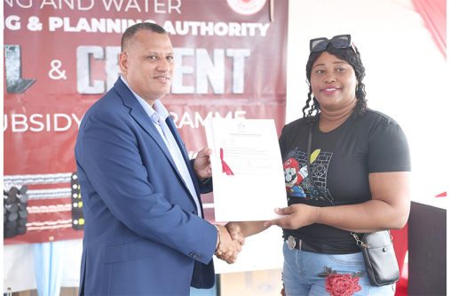 Over 720 persons received their land titles at the International Building Expo 2025, on Friday