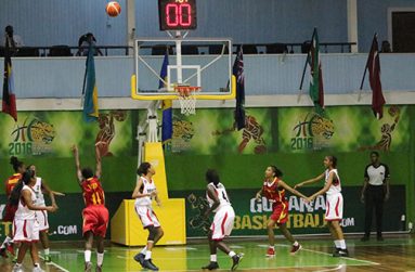 Suriname's Anita Tolud attempting a shot. (Daniel Haynes' photo)