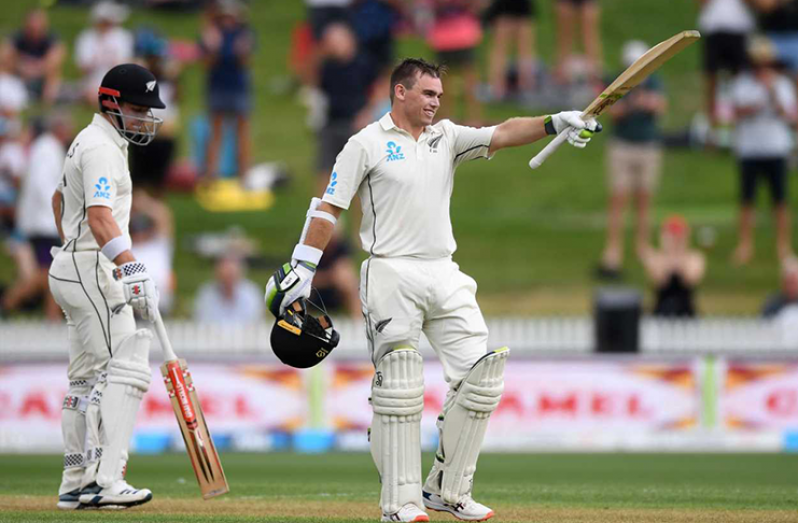 New Zealand batsman Tom Latham hit 105 in the New Zealand innings