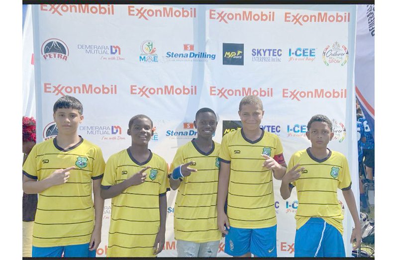 Three Miles Secondary top players Joshua James, Simeon Martindale, Adriano Stoby, Araon King and Akeem DaSilva