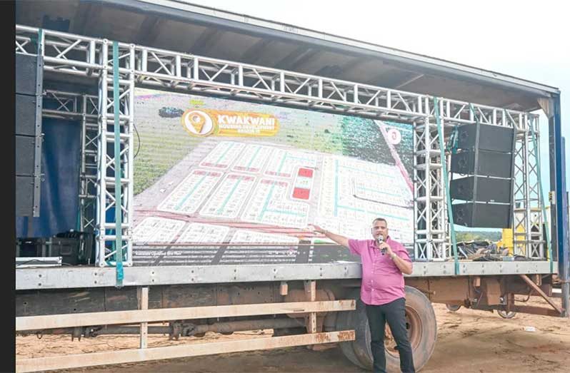 Minister of Housing and Water Collin Croal during the tour