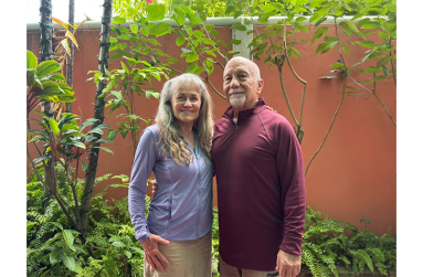 American tourists Toni Thompson and Robert Langford say their journey has given them a front-row seat to Guyana’s cultural and culinary vibrancy and the rich history that has shaped the architecture of the capital city (Sachin Persaud photo)