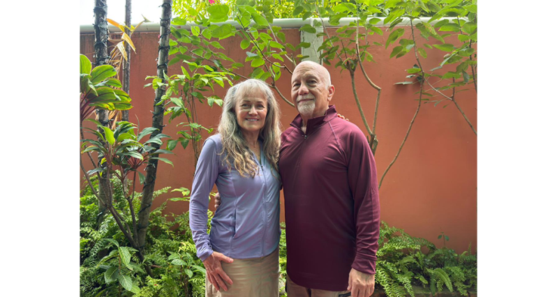 American tourists Toni Thompson and Robert Langford say their journey has given them a front-row seat to Guyana’s cultural and culinary vibrancy and the rich history that has shaped the architecture of the capital city (Sachin Persaud photo)