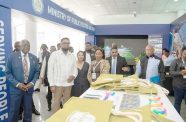President Ali tours the conference at the Arthur Chung Conference Centre