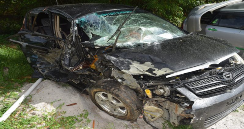 The Toyota Spacio PNN 9768 that was involved in the accident (Cullen Best-Nelson photo)