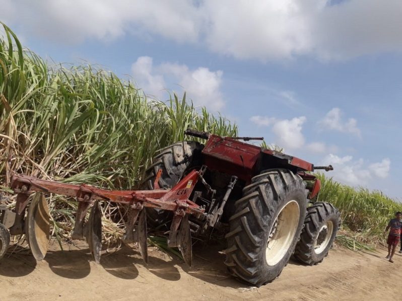 The tractor involved in the accident.