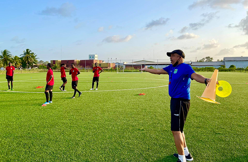 Guyana’s Golden Jaguars are currently in training at the GFF National Training Centre