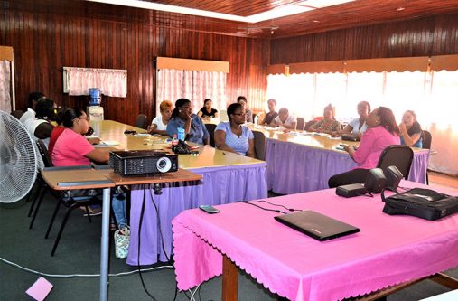 Training Some of the participants and teachers of the Carnegie School of Home Economics during one of the training exercises