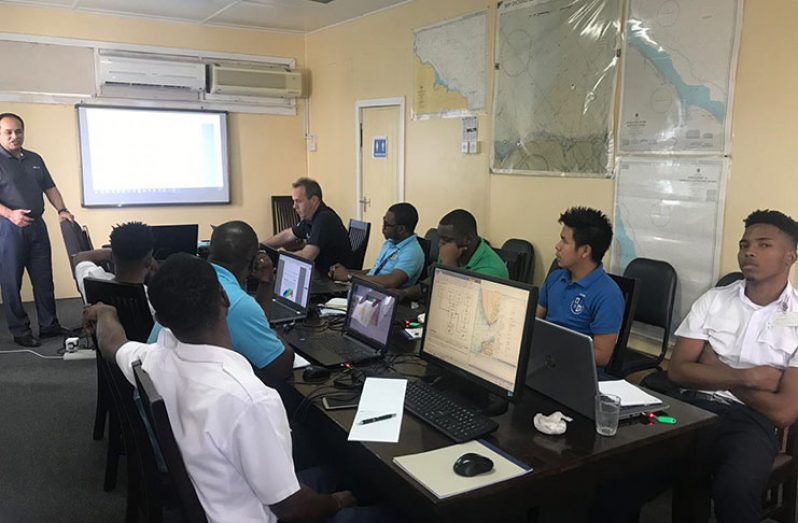 Participants during the training session
