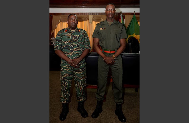 Chief-of-Staff, Brigadier Godfrey Bess and Second Lieutenant, Raheem Duke