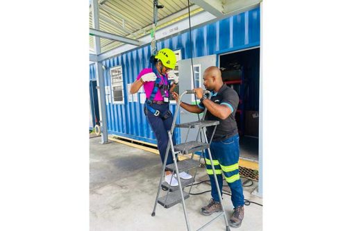 The one-day course, organised by HHSL Safety Systems (Guyana) Inc., was designed to enhance the officers’ ability to mitigate fall-related risks effectively