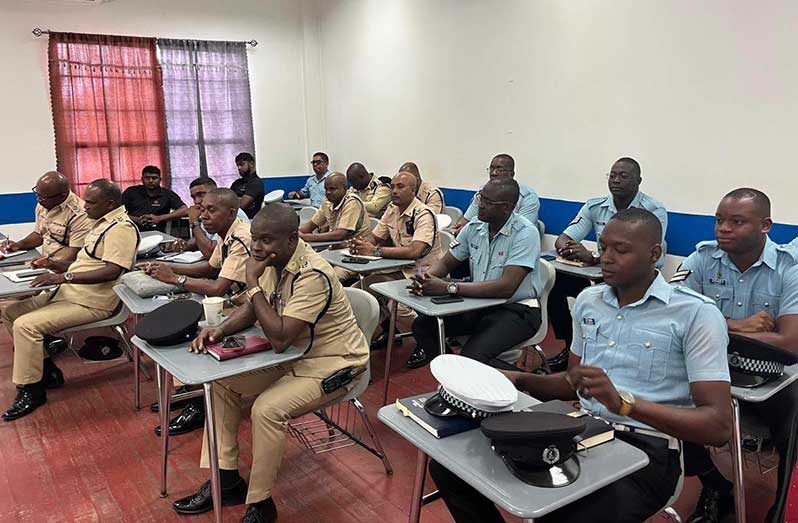 The police participants, whose ranks range from Inspector to Corporal, are being exposed to the procedures involved in the installation of the devices, including practical aspects of their operation and application