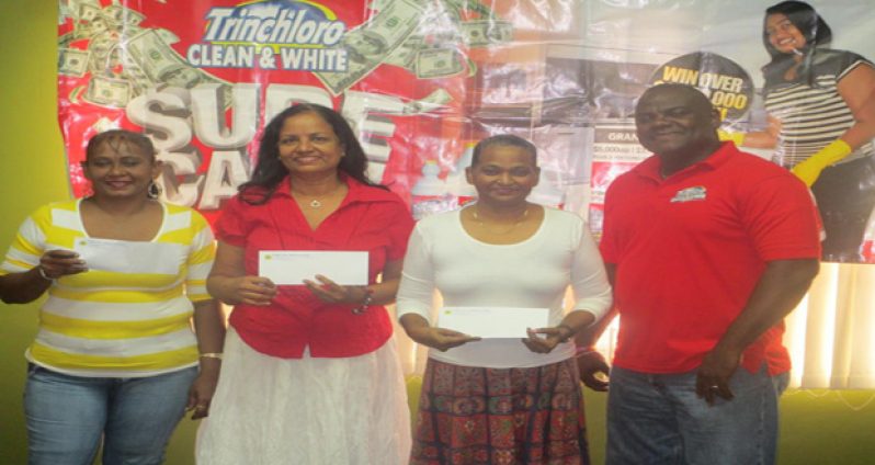 Trinchloro Sure Cash promo winners receive cash prizes - Guyana Chronicle