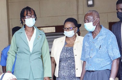 PNC activist, Carol Joseph; former minister, Volda Lawrence, and former  Returning Officer for Region Four, Clairmont Mingo