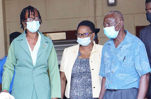 PNC/R activist, Carol Joseph; former minister, Volda Lawrence, and former Returning Officer for Region Four, Clairmont Mingo