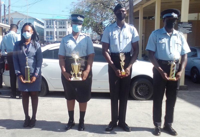 Four ranks were presented with trophies for their smart turn out during the inspection