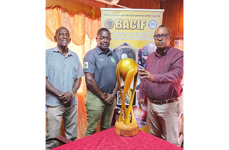 GFF and BACIF officials pose with the Season Six Elite League trophy