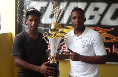 Northern Rangers Nigel Denny(left) and GFC’s Dellon Cadogan are set to clash tonight for the Turbo KO trophy.
