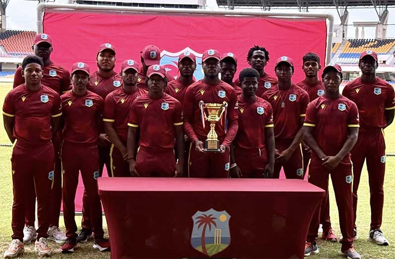 West Indies youth ODI squad and series trophy