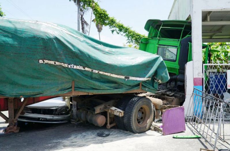 The scene of the accident on Tuesday