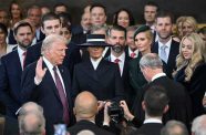 Donald Trump is sworn in as the 47th US President in the US Capitol Rotunda in Washington, DC, on January 20, 2025 (SAUL LOEB/Pool via REUTERS)