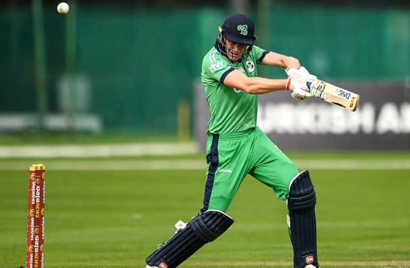 Harry Tector cuts on his way to an innings of 55  Sportsfile via Getty Images