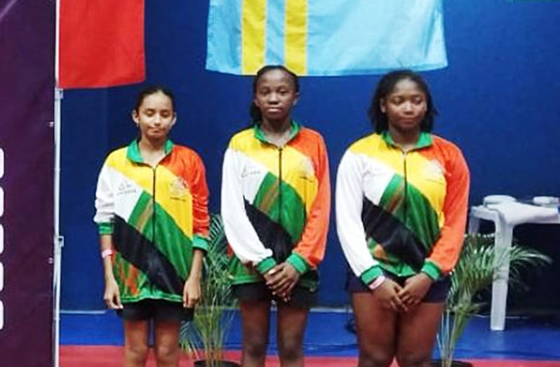 Guyana U-15 girls at the Caribbean Championship
