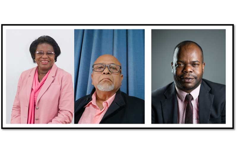 L–R: Conference Chair and Coordinator of the MSc Agro-Technology and Business programme at the University of Guyana, Dr Donna Morrison; President of the Caribbean Agro-Economic Society, Dr Govind Seepersad; and Programme Manager for Agricultural and Agro-Industrial Development at CARICOM, Mr. Shaun Baugh