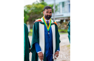Valedictorian Daniel Persaud is the President’s Medal recipient and Faculty of Engineering graduate (University of Guyana photo)