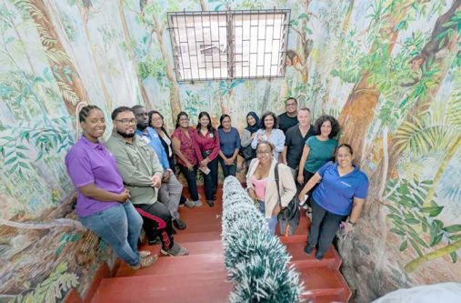 An eDNA training session held at the University of Guyana, led by Dr Jerome Murienne, Dr Louise Brousseau and Dr Gyanpriya Maharaj, and attended by representatives from the natural resources management sectors, as well as graduate students and faculty of the University of Guyana