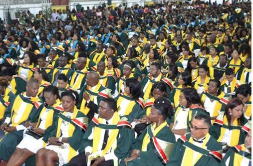UG University of Guyana students at a previous graduation ceremony