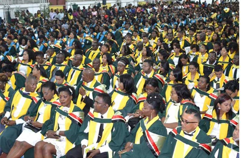 UG University of Guyana students at a previous graduation ceremony