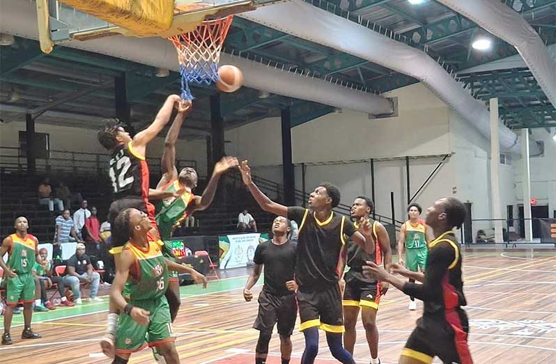 UG Trojans and the Government Technical Institute battling it out in the YBG Tertiary League