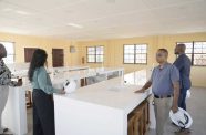 Minister of Education, Sonia Parag, inspects the facility earmarked for students of the region attending UG at the Essequibo Technical Institute, Region Two