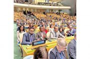 President, Dr. Irfaan Ali, along with his delegation at the 78th Session of the United Nations General Assembly in New York (Office of the President photos)