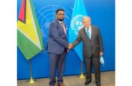 In 2022, President Dr Irfaan Ali met with the Secretary-General of the United Nations, António Guterres at the UN Headquarters in New York