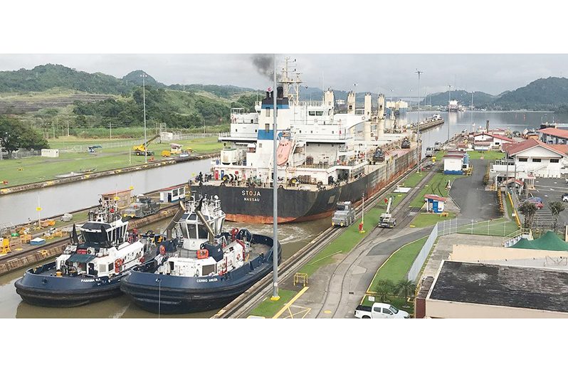 A ship passes through a section of the Panama Canal, one of the busiest trading routes in the world (UN News/Jing Zhang)